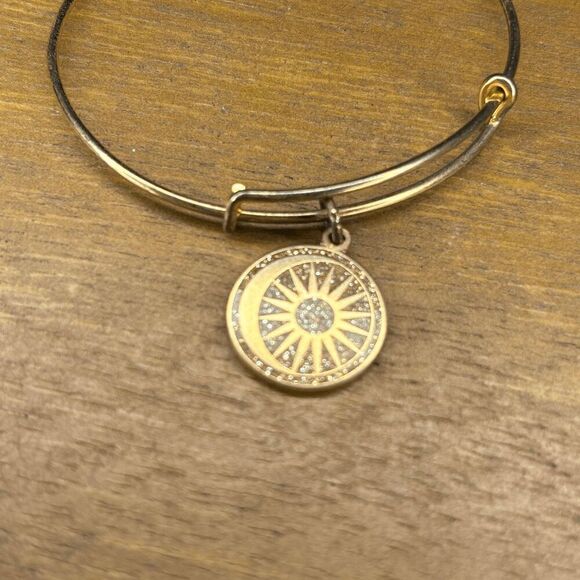 Alex and Ani Cosmic Balance Color Infusion Charm Bangle - Shiny Gold Finish - Picture 4 of 4
